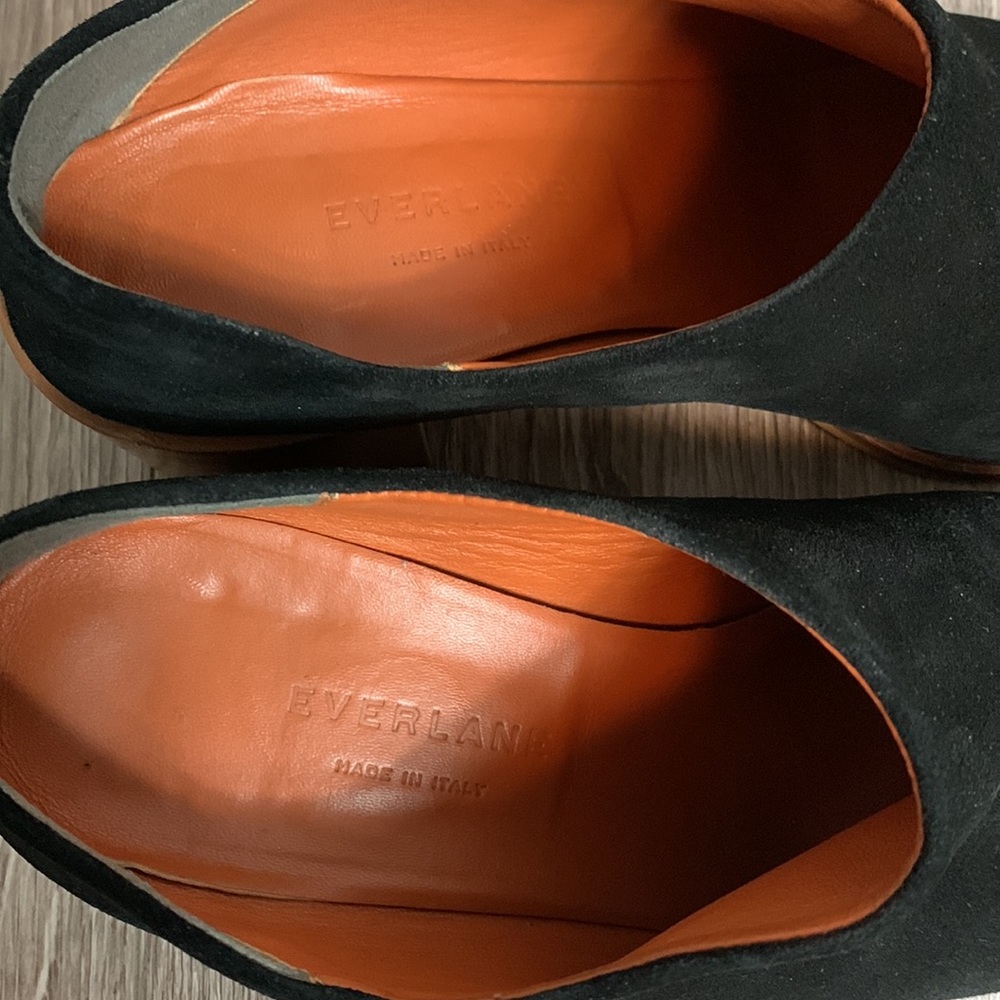 Everlane Suede Heel Mules Black Size 9.5 - Picture 7 of 16